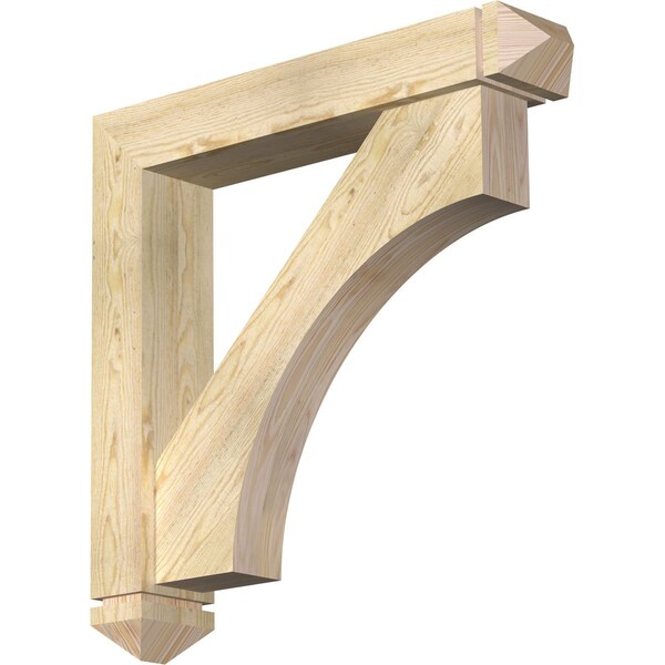 Ekena Millwork Westlake Arts and Crafts Rough Sawn Bracket w/ Offset Brace, Douglas Fir, 6"W x 32"D x 32"H BKT0604X32X32WTL03RDF - main